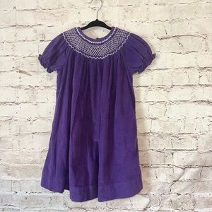 “Everyday Heirloom” purple smocked dress